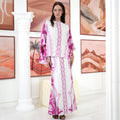 The Galleria Collection Pt.1 Women Saloma Set In Barbie Pink Forest Print - Umbi