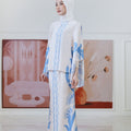 The Galleria Collection Pt.1 Women Saloma Set In Light Blue Forest Print - Umbi