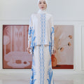 The Galleria Collection Pt.1 Women Saloma Set In Light Blue Forest Print - Umbi
