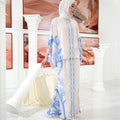 The Galleria Collection Pt.1 Women Saloma Set In Light Blue Forest Print - Umbi