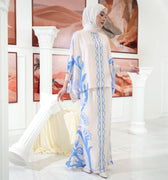 The Galleria Collection Pt.1 Women Saloma Set In Light Blue Forest Print - Umbi