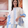 The Galleria Collection Pt.1 Women Saloma Set In Light Blue Forest Print - Umbi