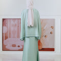 The Galleria Collection Pt.1 Women Saloma Set In Mint Green Crystal Print - Umbi