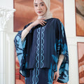 The Galleria Collection Pt.1 Women Saloma Set In Navy Blue Forest Print - Umbi