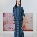The Galleria Collection Pt.1 Women Saloma Set In Navy Blue Forest Print - Umbi