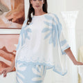 The Galleria Collection Women Saloma Set In Baby Blue Ivy Print - Umbi