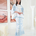 The Galleria Collection Women Saloma Set In Baby Blue Ivy Print - Umbi
