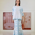 The Galleria Collection Women Saloma Set In Baby Blue Ivy Print - Umbi