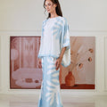 The Galleria Collection Women Saloma Set In Baby Blue Ivy Print - Umbi