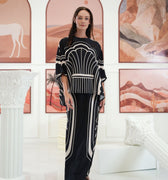 The Galleria Collection Women Saloma Set In Black Athens Print - Umbi