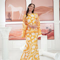 The Galleria Collection Women Saloma Set In Golden Yellow Winter Print - Umbi