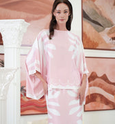 The Galleria Collection Women Saloma Set In Soft Pink Ivy Print - Umbi