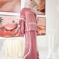 The Galleria Collection Women Saloma Set In Warm Pink Athens Print - Umbi