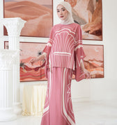 The Galleria Collection Women Saloma Set In Warm Pink Athens Print - Umbi