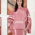 The Galleria Collection Women Saloma Set In Warm Pink Athens Print - Umbi