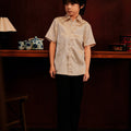 The Huā Collection Boy Holiday Shirt in 韵 Cadence Bamboo Sand - Umbi