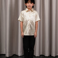 The Huā Collection Boy Holiday Shirt in 韵 Cadence Bamboo Sand - Umbi