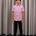 The Huā Collection Boy Holiday Shirt in 熙 Luna Lily - Umbi