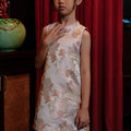 The Huā Collection Girl Sleeveless Cheongsam in 蕊 Blossom Jacquard Lilac - Umbi