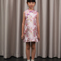 The Huā Collection Girl Sleeveless Cheongsam in 蕊 Blossom Jacquard Lilac - Umbi