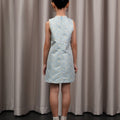 The Huā Collection Girl Sleeveless Cheongsam in 韵 Cadence Jacquard Soft Blue - Umbi