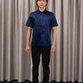 The Huā Collection Men Holiday Shirt in 韵 Cadence Bamboo Navy - Umbi