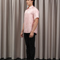 The Huā Collection Men Holiday Shirt in 韵 Cadence Jacquard Pink - Umbi