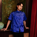 The Huā Collection Men Short Sleeves Samfu in 韵 Cadence Bamboo Blue - Umbi