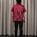 The Huā Collection Men Short Sleeves Samfu in 韵 Cadence Bamboo Maroon - Umbi