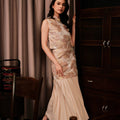The Huā Collection Women Detachable Pleated Skirt in 蕊 Blossom Jacquard Gold - Umbi