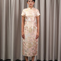 The Huā Collection Women Fitted Cheongsam in 蕊 Blossom Jacquard Gold - Umbi
