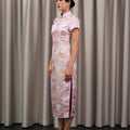 The Huā Collection Women Fitted Cheongsam in 蕊 Blossom Jacquard Lilac - Umbi