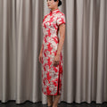 The Huā Collection Women Fitted Cheongsam in 蕊 Blossom Jacquard Red - Umbi