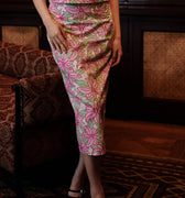 The Huā Collection Women Fitted Skirt in 熙 Luna Lily - Umbi