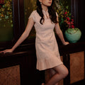 The Huā Collection Women Pleated Cheongsam in 绮 Elegant Lace Pink - Umbi