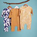 The Kenangan Raya Baby Jumpsuit Gasing Print - Umbi