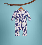 The Kenangan Raya Baby Jumpsuit Marble Print - Umbi