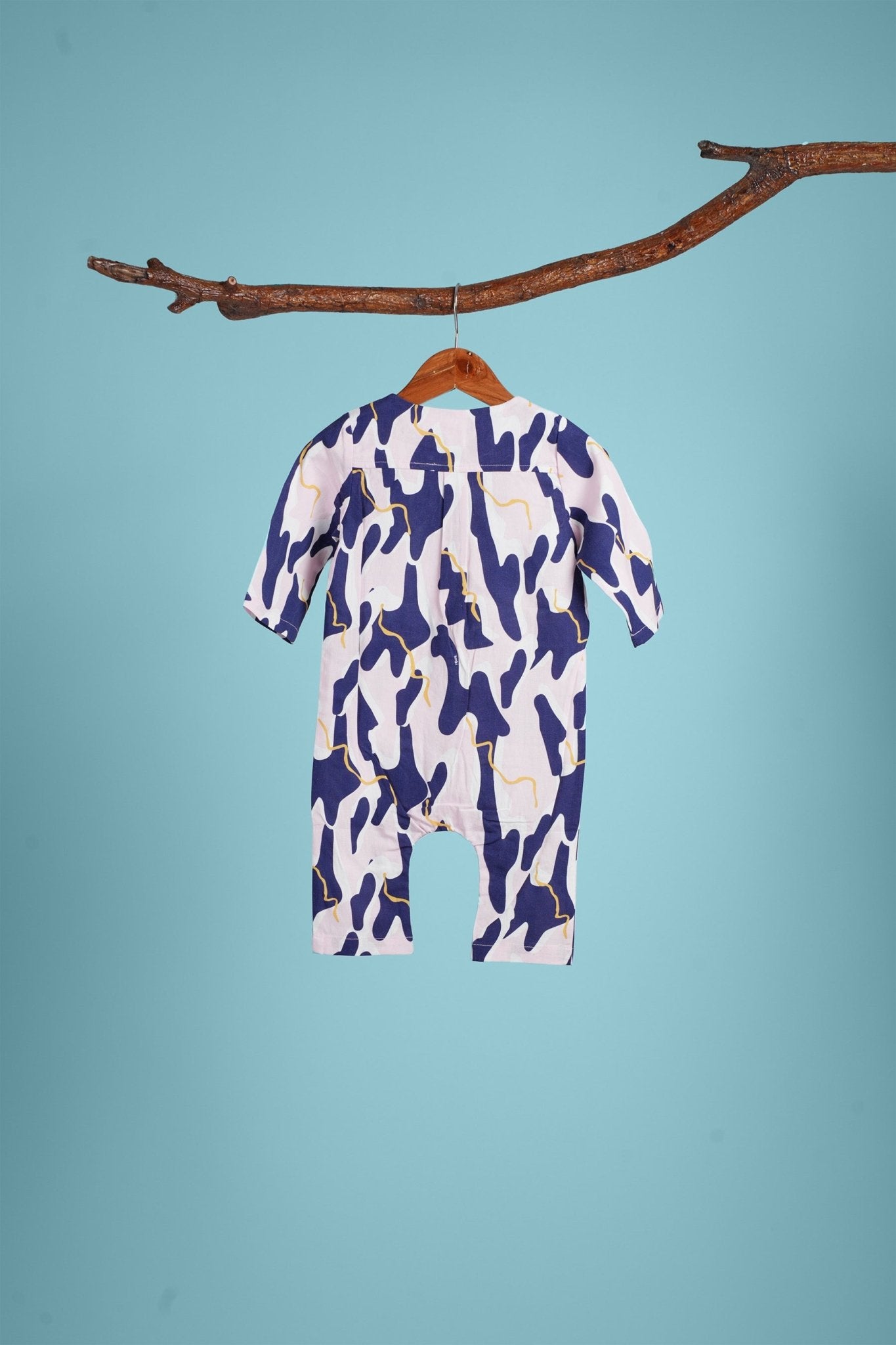The Kenangan Raya Baby Jumpsuit Marble Print - Umbi
