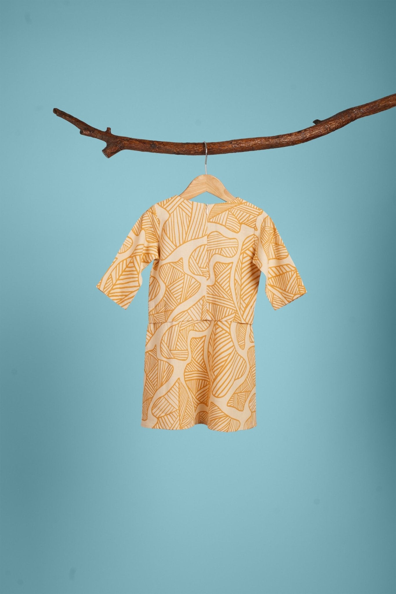 The Kenangan Raya Baby Kurung Dress Gasing Print - Umbi