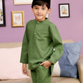 The Kenangan Raya Boy Baju Melayu Set Pine Green - Umbi