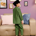 The Kenangan Raya Boy Baju Melayu Set Pine Green - Umbi