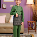 The Kenangan Raya Boy Baju Melayu Set Pine Green - Umbi