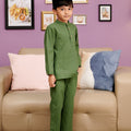 The Kenangan Raya Boy Baju Melayu Set Pine Green - Umbi