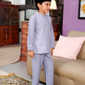The Kenangan Raya Boy Baju Melayu Set Stone Blue - Umbi