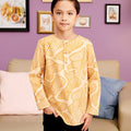 The Kenangan Raya Boy Kurta Top Gasing Print - Umbi