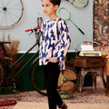 The Kenangan Raya Boy Teluk Belanga Top Marble Print - Umbi