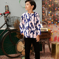 The Kenangan Raya Boy Teluk Belanga Top Marble Print - Umbi