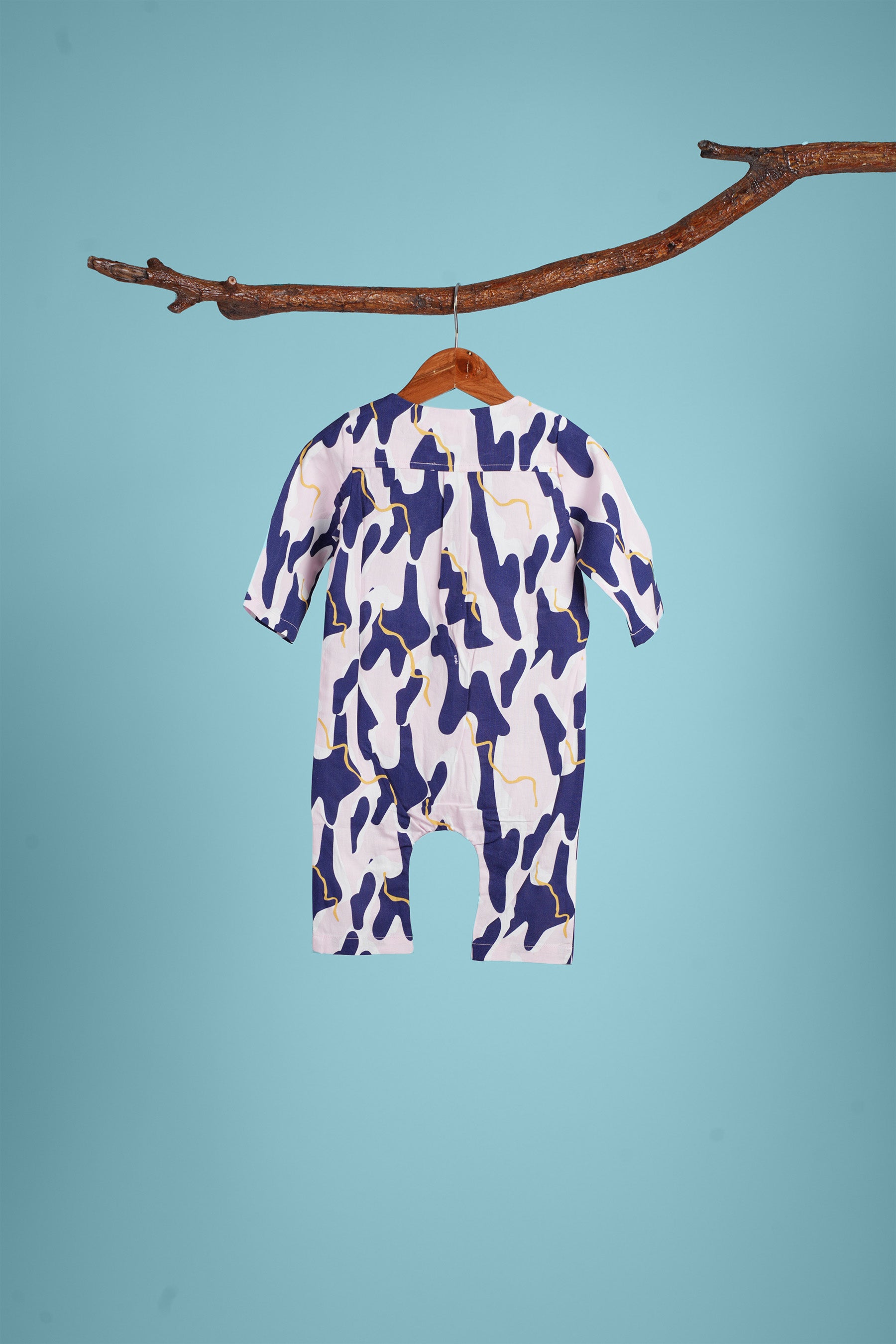 The Kenangan Raya Baby Jumpsuit Marble Print