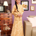 The Kenangan Raya Girl Kurung Top Gasing Print - Umbi
