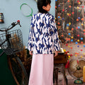 The Kenangan Raya Girl Kurung Top Marble Print - Umbi